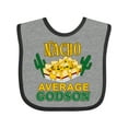 thumbnail image 1 of Inktastic Nacho Average Godson with Nachos and Cacti Boys or Girls Baby Bib, 1 of 4