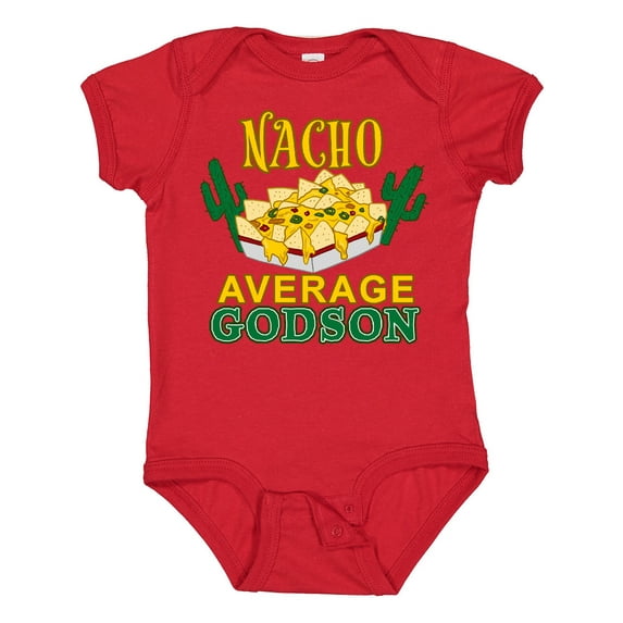 Inktastic Nacho Average Godson with Nachos and Cacti Boys or Girls Baby Bodysuit