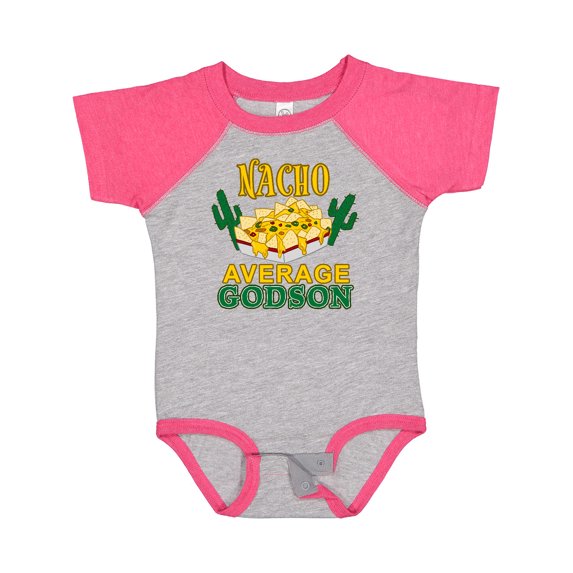 Inktastic Nacho Average Godson with Nachos and Cacti Boys or Girls Baby Bodysuit