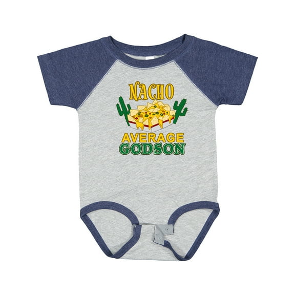 Inktastic Nacho Average Godson with Nachos and Cacti Boys or Girls Baby Bodysuit