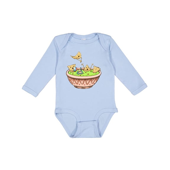 Inktastic Nachos Partying in Guacamole Boys or Girls Long Sleeve Baby Bodysuit
