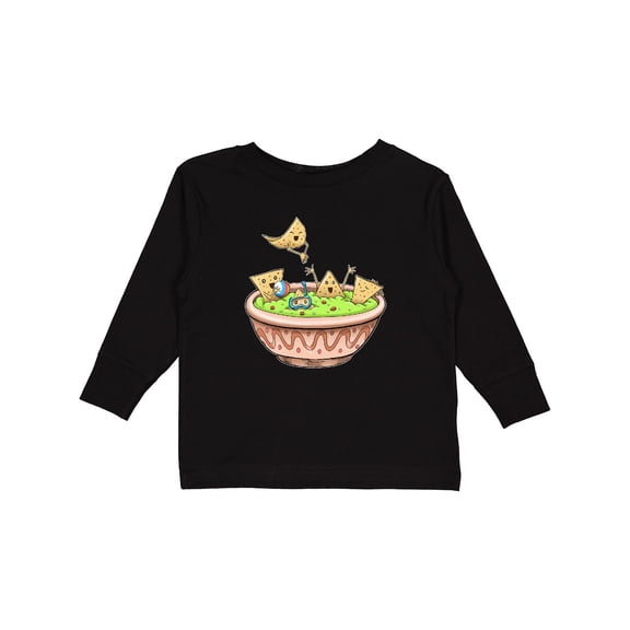 Inktastic Nachos Partying in Guacamole Boys or Girls Long Sleeve Toddler T-Shirt
