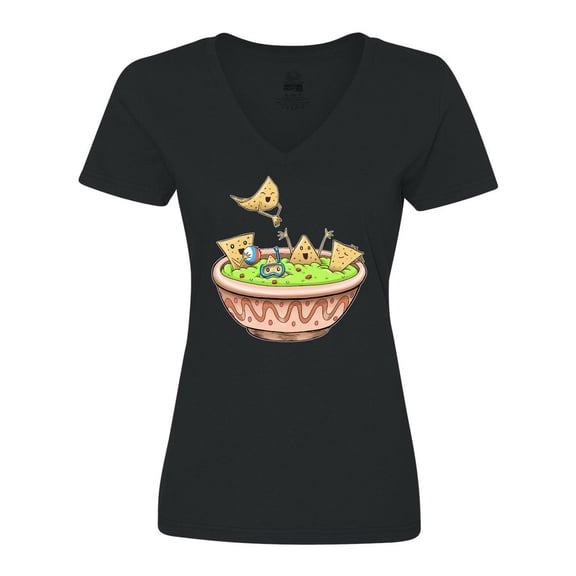 Inktastic Nachos Partying in Guacamole Women's V-Neck T-Shirt