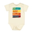thumbnail image 1 of Inktastic Nail Tech Eat Sleep Nail Art Repeat Boys or Girls Baby Bodysuit, 1 of 5