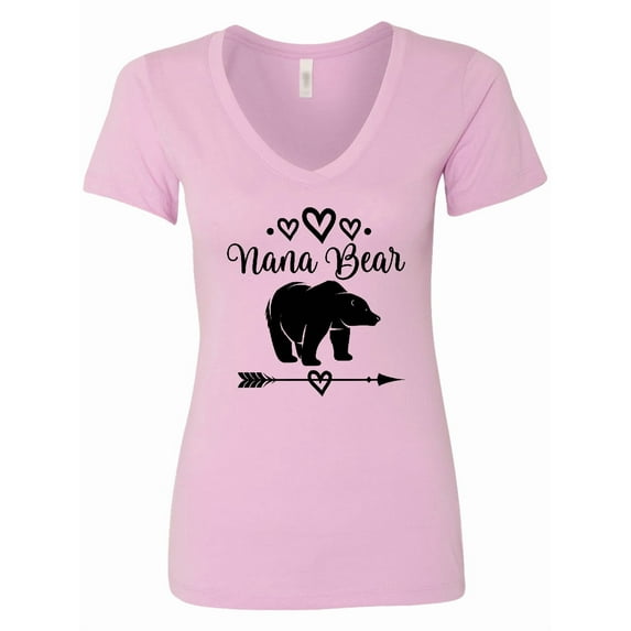 Inktastic Nana Bear Grandma Women's V-Neck T-Shirt