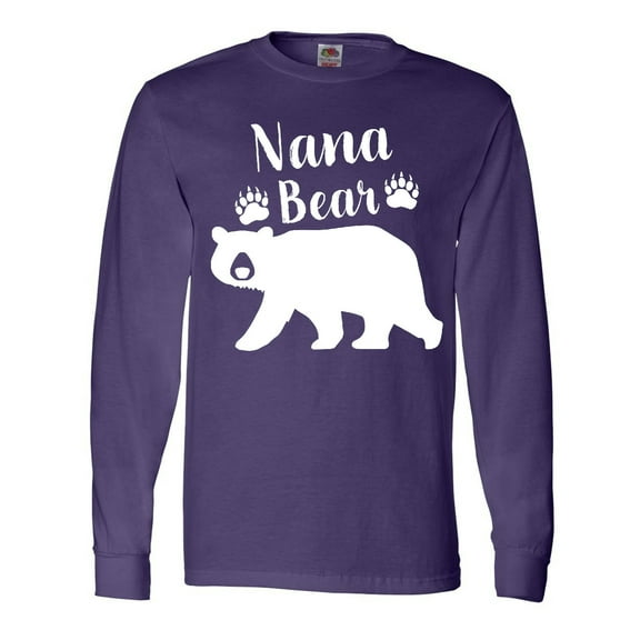 Inktastic Nana Bear in White Long Sleeve T-Shirt