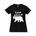 thumbnail image 1 of Inktastic Nana Bear in White Women's Plus Size V-Neck T-Shirt, 1 of 5