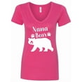 thumbnail image 1 of Inktastic Nana Bear in White Women's V-Neck T-Shirt, 1 of 5