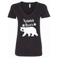 thumbnail image 1 of Inktastic Nana Bear in White Women's V-Neck T-Shirt, 1 of 5