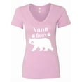 thumbnail image 1 of Inktastic Nana Bear in White Women's V-Neck T-Shirt, 1 of 5