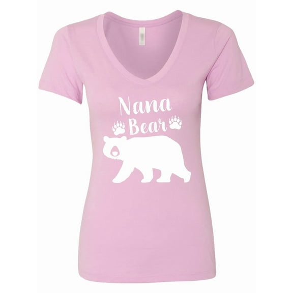 Inktastic Nana Bear in White Women's V-Neck T-Shirt