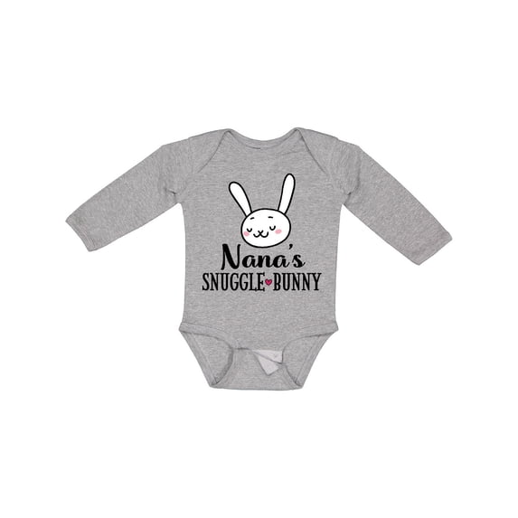 Inktastic Nana Bunny Grandchild Boys or Girls Long Sleeve Baby Bodysuit