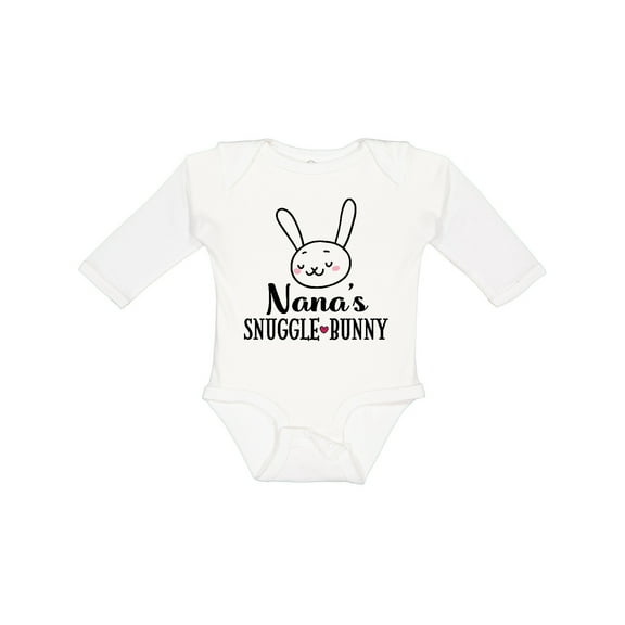 Inktastic Nana Bunny Grandchild Boys or Girls Long Sleeve Baby Bodysuit
