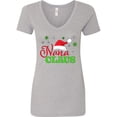 thumbnail image 1 of Inktastic Nana Claus with Christmas Santa Hat and Snowflakes Women's V-Neck T-Shirt, 1 of 5