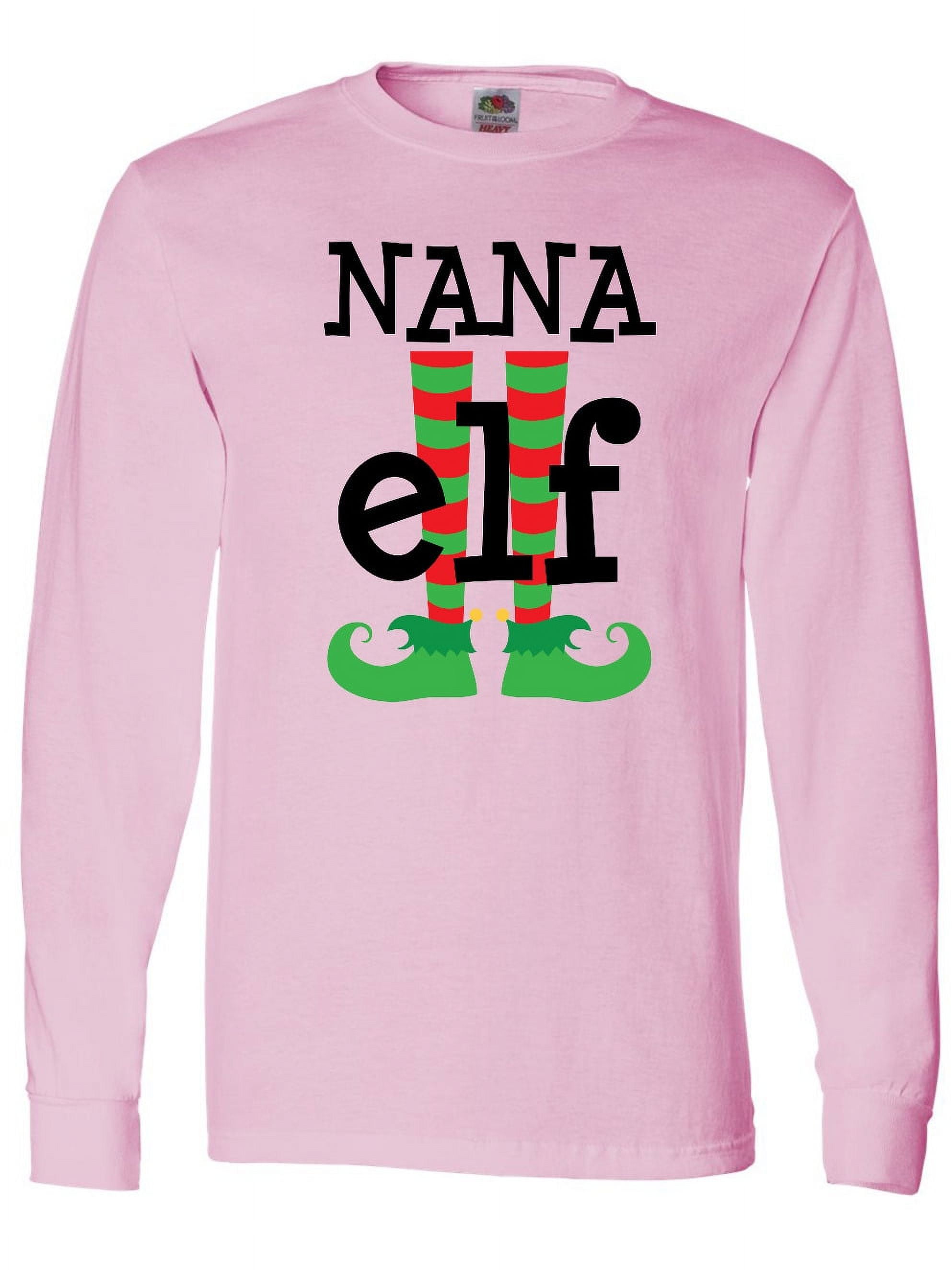 Inktastic Nana Elf Christmas Long Sleeve T-Shirt