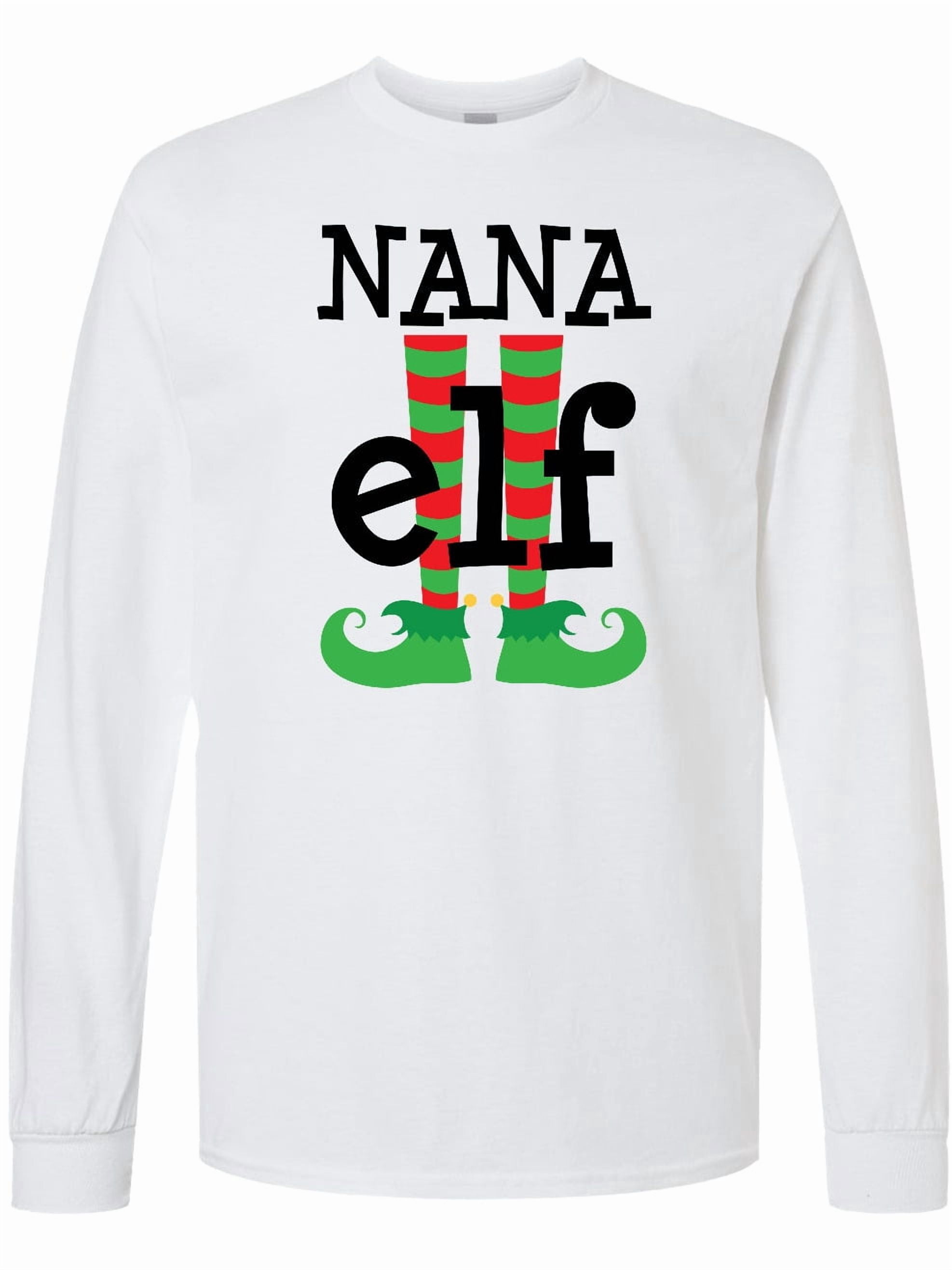Inktastic Nana Elf Christmas Long Sleeve T-Shirt