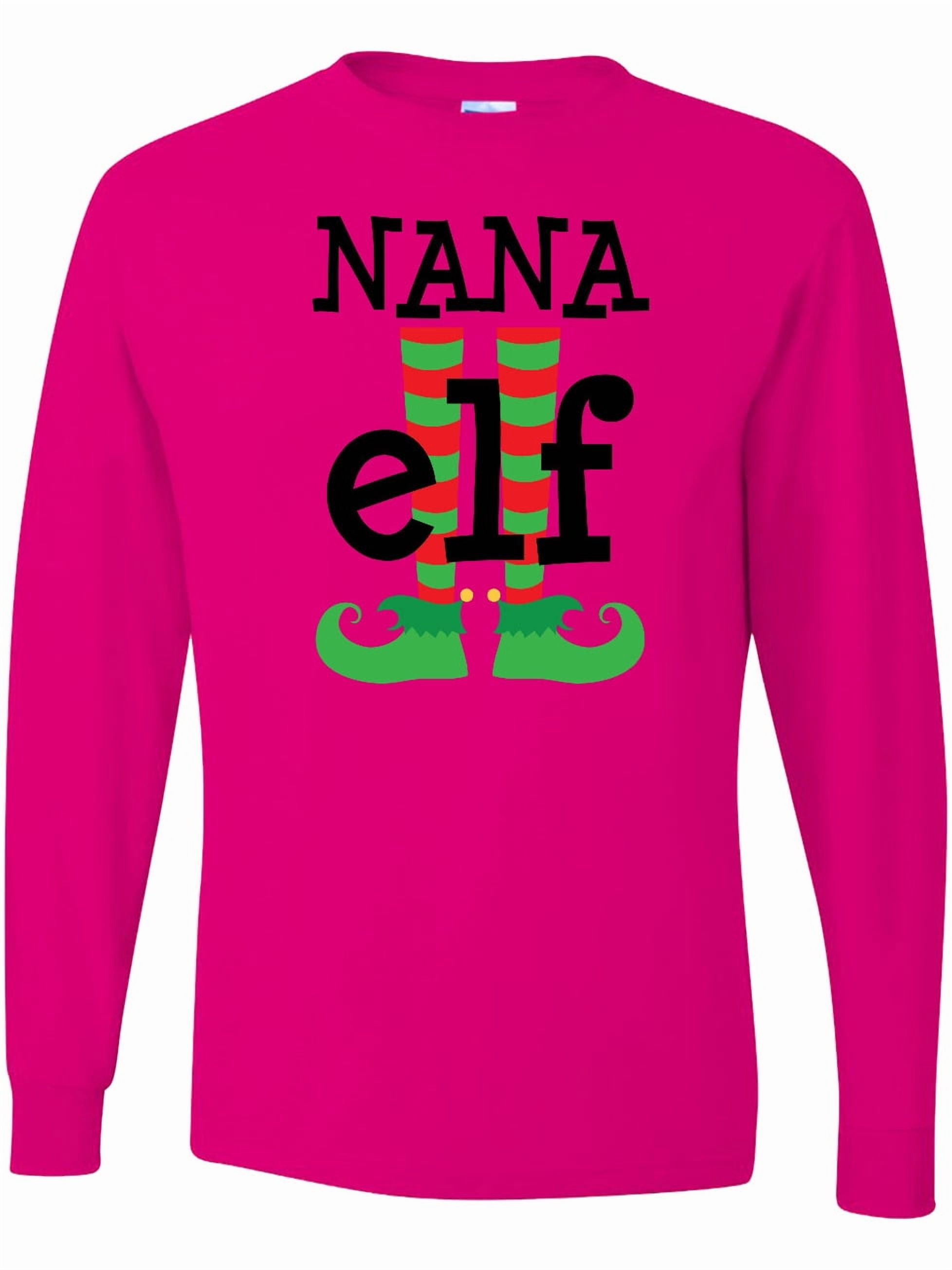 Inktastic Nana Elf Christmas Long Sleeve T-Shirt