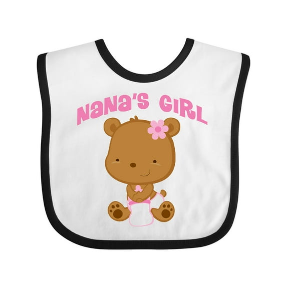 Inktastic Nana Girl Baby Bear Girls Baby Bib
