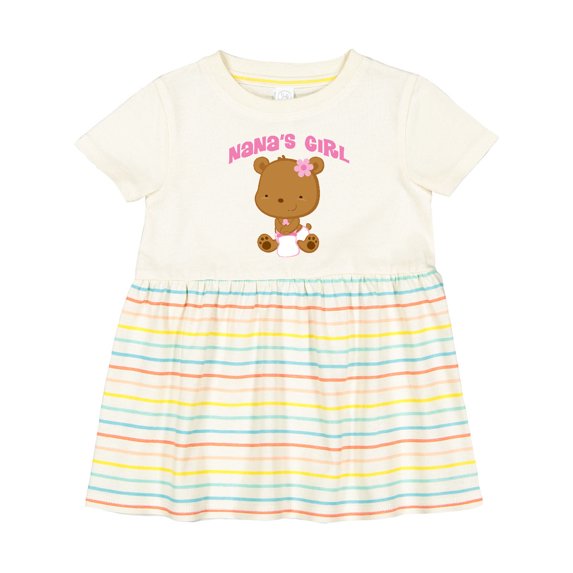 Inktastic Nana Girl Baby Bear Girls Baby Dress
