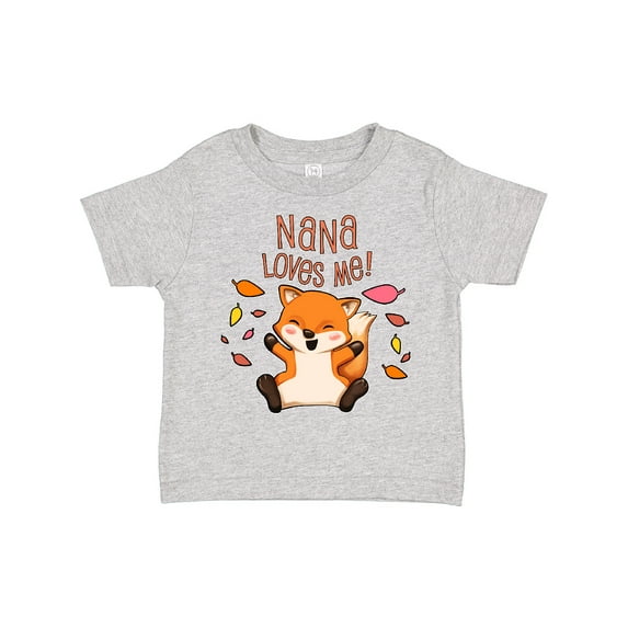 Inktastic Nana Loves Me- Cute Baby Fox Boys or Girls Toddler T-Shirt