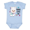 thumbnail image 1 of Inktastic Nana Loves Me Cute and Happy Llama Boys or Girls Baby Bodysuit, 1 of 5
