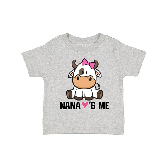 Inktastic Nana Loves Me Girl Cow Girls Toddler T-Shirt