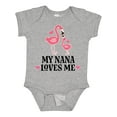 thumbnail image 1 of Inktastic Nana Loves Me Girl Flamingo Girls Baby Bodysuit, 1 of 5