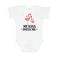 thumbnail image 1 of Inktastic Nana Loves Me Girl Flamingo Girls Baby Bodysuit, 1 of 5