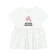 thumbnail image 1 of Inktastic Nana Loves Me Girl Flamingo Girls Baby Dress, 1 of 5