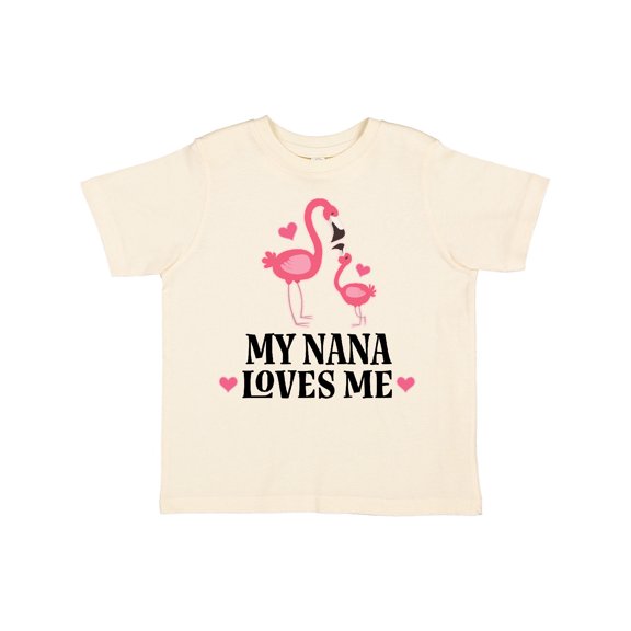Inktastic Nana Loves Me Girl Flamingo Girls Toddler T-Shirt