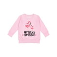 thumbnail image 1 of Inktastic Nana Loves Me Girl Flamingo Toddler Sweatshirt, 1 of 4