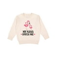 thumbnail image 1 of Inktastic Nana Loves Me Girl Flamingo Toddler Sweatshirt, 1 of 4