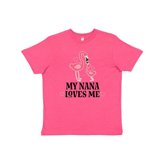 Inktastic Nana Loves Me Girl Flamingo Youth T-Shirt
