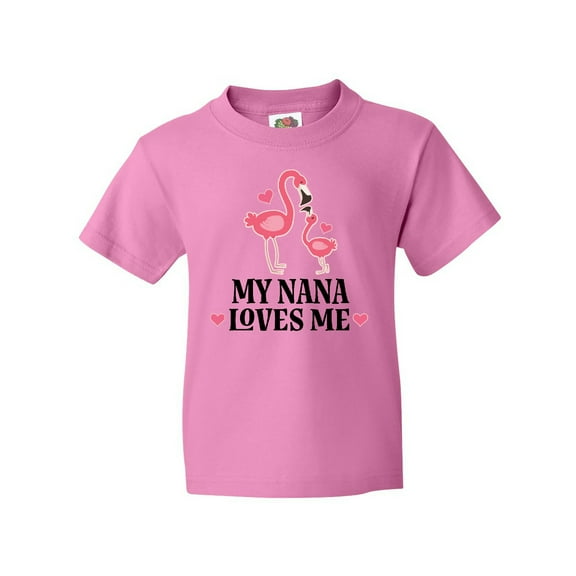 Inktastic Nana Loves Me Girl Flamingo Youth T-Shirt