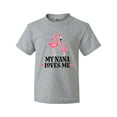 thumbnail image 1 of Inktastic Nana Loves Me Girl Flamingo Youth T-Shirt, 1 of 5