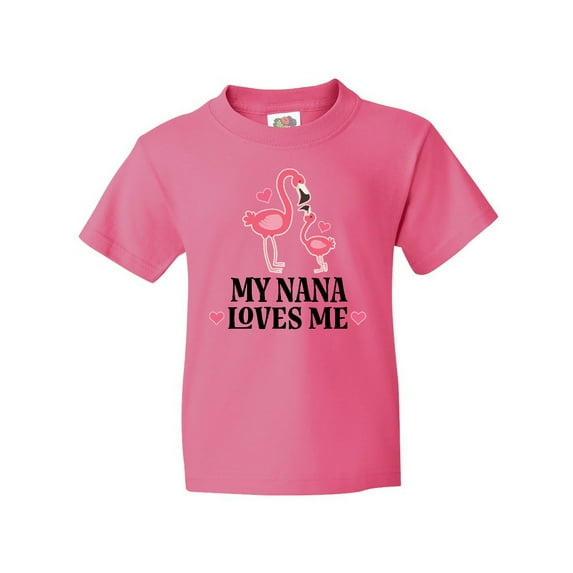 Inktastic Nana Loves Me Girl Flamingo Youth T-Shirt