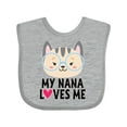 thumbnail image 1 of Inktastic Nana Loves Me Grandchild Girls Baby Bib, 1 of 4
