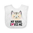 thumbnail image 1 of Inktastic Nana Loves Me Grandchild Girls Baby Bib, 1 of 4
