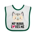 thumbnail image 1 of Inktastic Nana Loves Me Grandchild Girls Baby Bib, 1 of 4