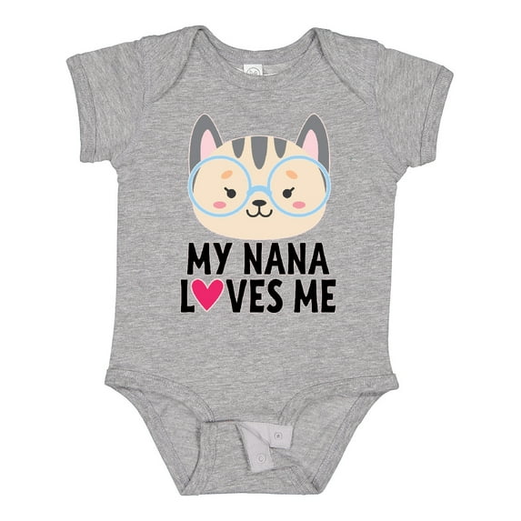 Inktastic Nana Loves Me Grandchild Girls Baby Bodysuit