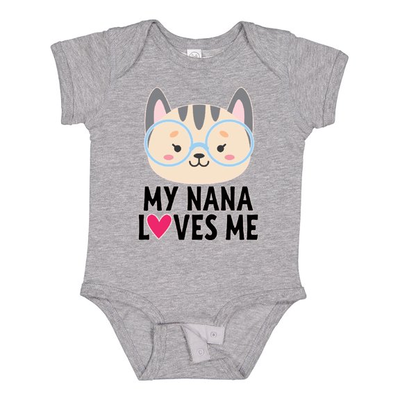 Inktastic Nana Loves Me Grandchild Girls Baby Bodysuit