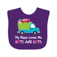 thumbnail image 1 of Inktastic Nana Loves Me Grandson Boys Boys Baby Bib, 1 of 4