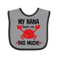 thumbnail image 1 of Inktastic Nana Loves Me Grandson Boys or Girls Baby Bib, 1 of 4