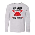 thumbnail image 1 of Inktastic Nana Loves Me Grandson Gift Long Sleeve Youth T-Shirt, 1 of 5