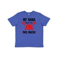 thumbnail image 1 of Inktastic Nana Loves Me Grandson Youth T-Shirt, 1 of 5