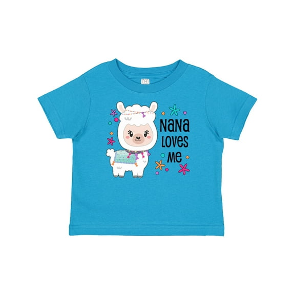 Inktastic Nana Loves Me- cute and happy llama Boys or Girls Baby T-Shirt