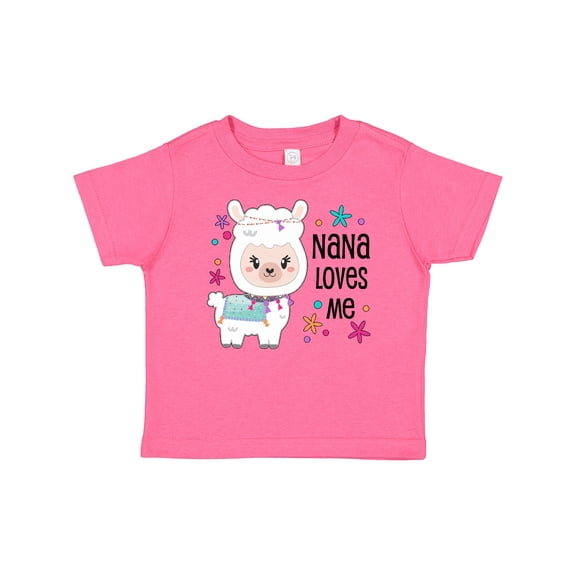 Inktastic Nana Loves Me- cute and happy llama Boys or Girls Baby T-Shirt