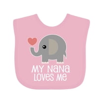 Inktastic Nana Loves Me for Grandkids Boys or Girls Baby Bib