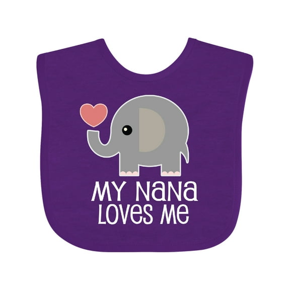 Inktastic Nana Loves Me for Grandkids Boys or Girls Baby Bib