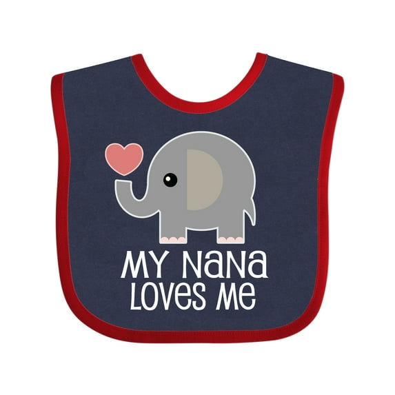 Inktastic Nana Loves Me for Grandkids Boys or Girls Baby Bib